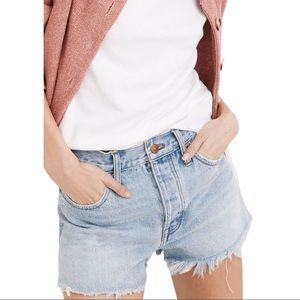 Madewell Relaxed Denim Shorts in Light Wash Vintage Size 26 NWT